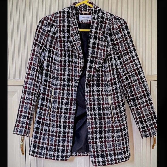 Calvin Klein Tweed Blazer Jacket NWOT - Picture 1 of 6